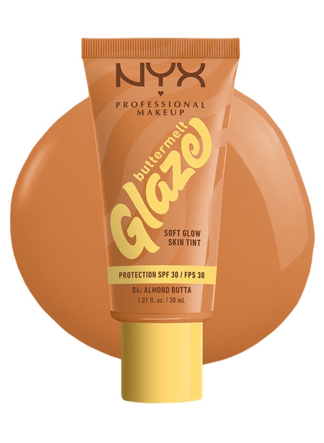 NYX PROFESSIONAL MAKEUP Buttermelt Glaze Soft Glow Skin Tint + SPF/FPS 30 Foundation 12h Wear Almond Butta  - Image 2