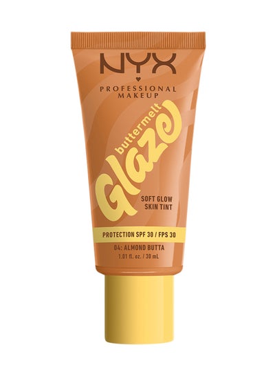 NYX PROFESSIONAL MAKEUP Buttermelt Glaze Soft Glow Skin Tint + SPF/FPS 30 Foundation 12h Wear Almond Butta