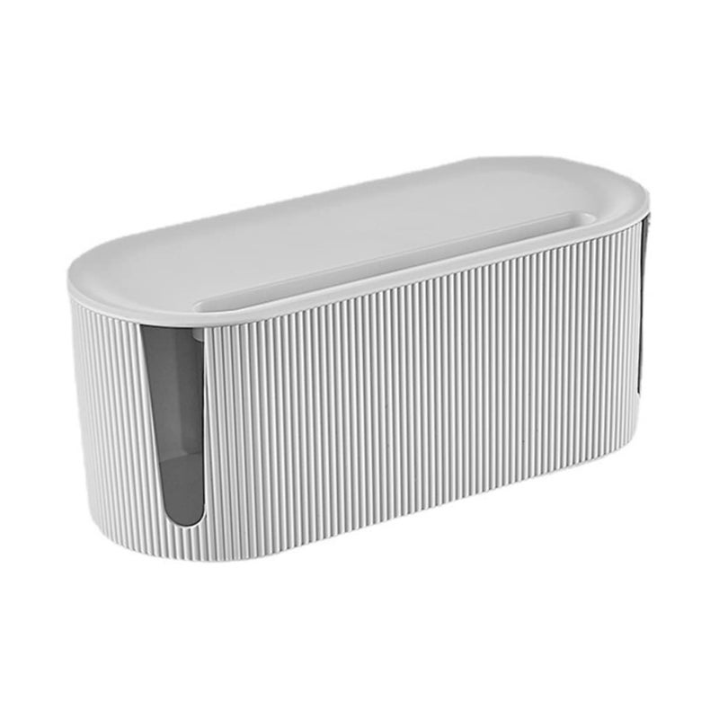 Cable Organizer Box with Lid Wire Management Storage Container for Cables and Chargers Compact Stylish - Image 2