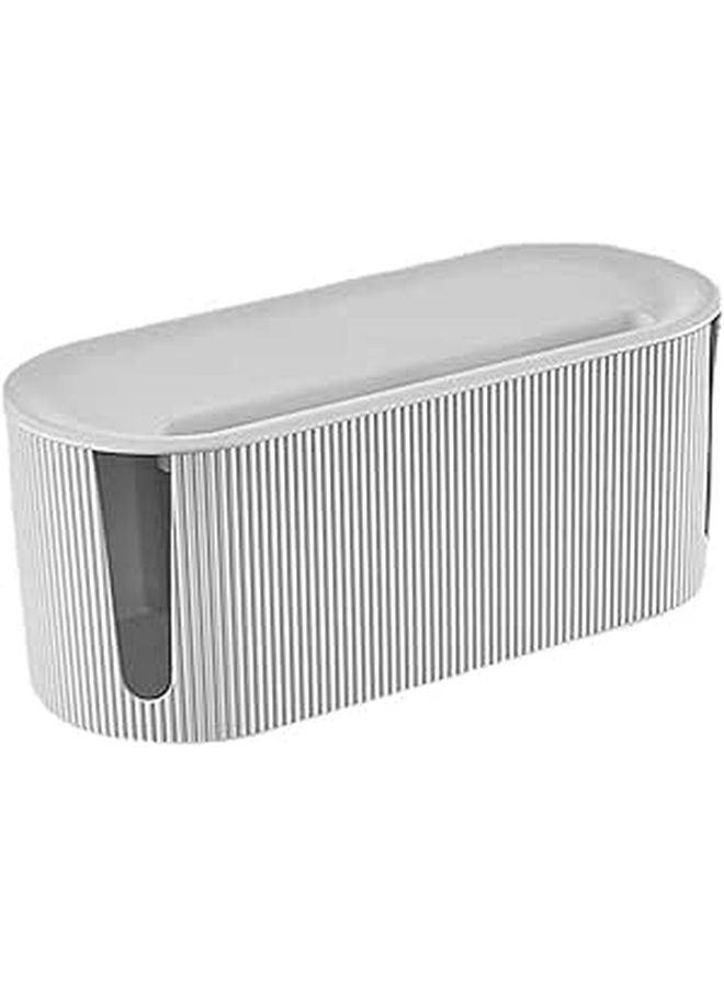 Cable Organizer Box with Lid Wire Management Storage Container for Cables and Chargers Compact Stylish - Image 1