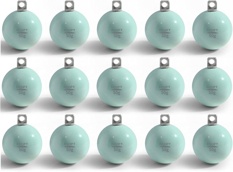 ECOFT Lead Free Fishing Weights Sinkers 20g-200g Coated Egg Sinkers Cannonball Weights Assorted Sizes Bag and Fishing Weights Assortment Box Non-Lead Fishing Weights Saltwater Freshwater - Image 1