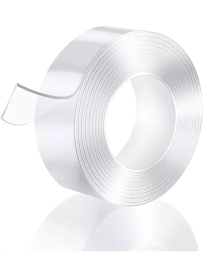 ECVV 5 Meter Magic Improvement Double Sided Tape Mounting Transparent Trace Less Acrylic Reuse Washable Waterproof Adhesive Tape 5M - Image 1