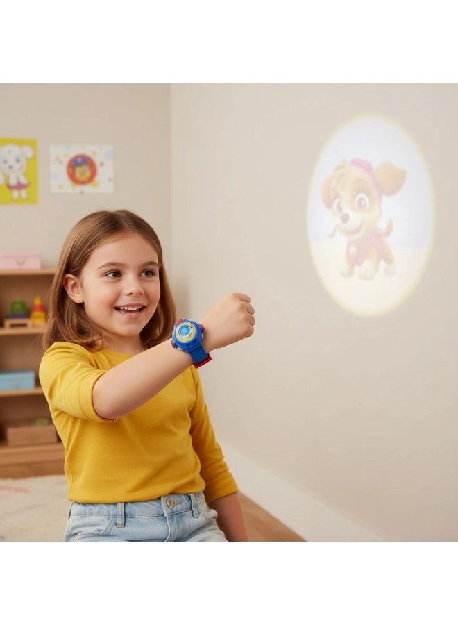 باو بترول ساعة إسقاط ضوئي للأطفال بتصميم PAW Patrol مع سوار أزرق وزر تشغيل – لعبة ترفيهية مناسبة من عمر 3 سنوات فأكثر - Image 2