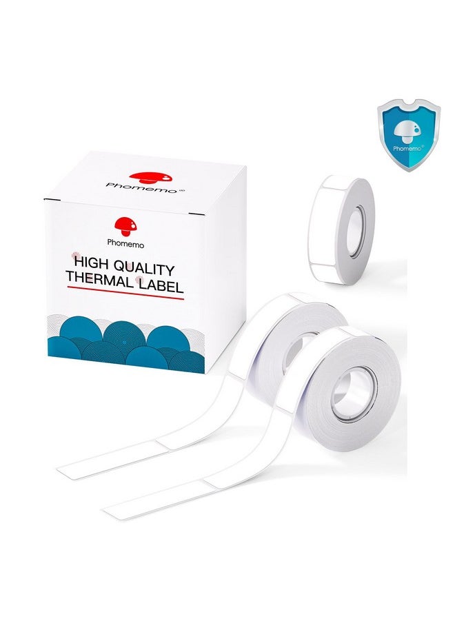 phomemo - D30 Adhesive White Label Paper 1/2" X 1 1/2" (12Mm X 40Mm) 160 Labels/Roll, Black On White, 3 Roll, For Home Office School Organization, Gift For Decoration, Compatible With D30 Label Maker - Image 1