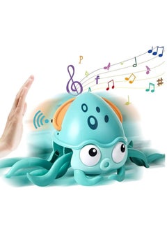 TFIXOL Baby Crawling Toy Musical Octopus Toy, Toddler Interactive Crawling Octopus Toy with Music, LED Light Up and Automatically Avoid Obstacle, Moving Toy for Toddler Babies Boys Girls  - Image 1