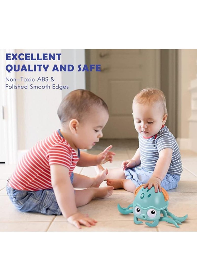 TFIXOL - Baby Crawling Toy Musical Octopus Toy, Toddler Interactive Crawling Octopus Toy with Music, LED Light Up and Automatically Avoid Obstacle, Moving Toy for Toddler Babies Boys Girls - Image 1