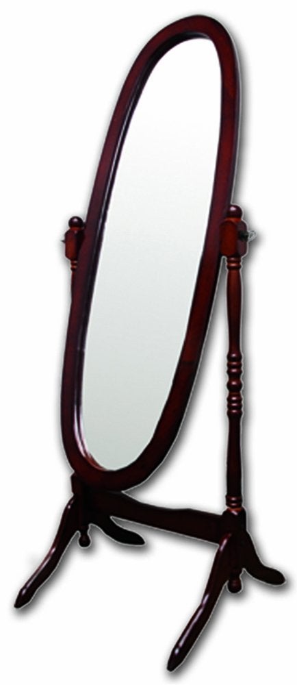 ORE International Cherry Finish Cheval Floor Mirror