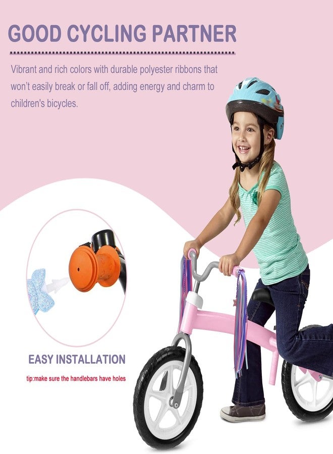 Vortika 1 Pair Bike Streamers, Kid's Bike Tassels, Bicycle Handlebar Streamers Colorful Ribbons, Bike Accessories for Girls Boys (Purple) - Image 2