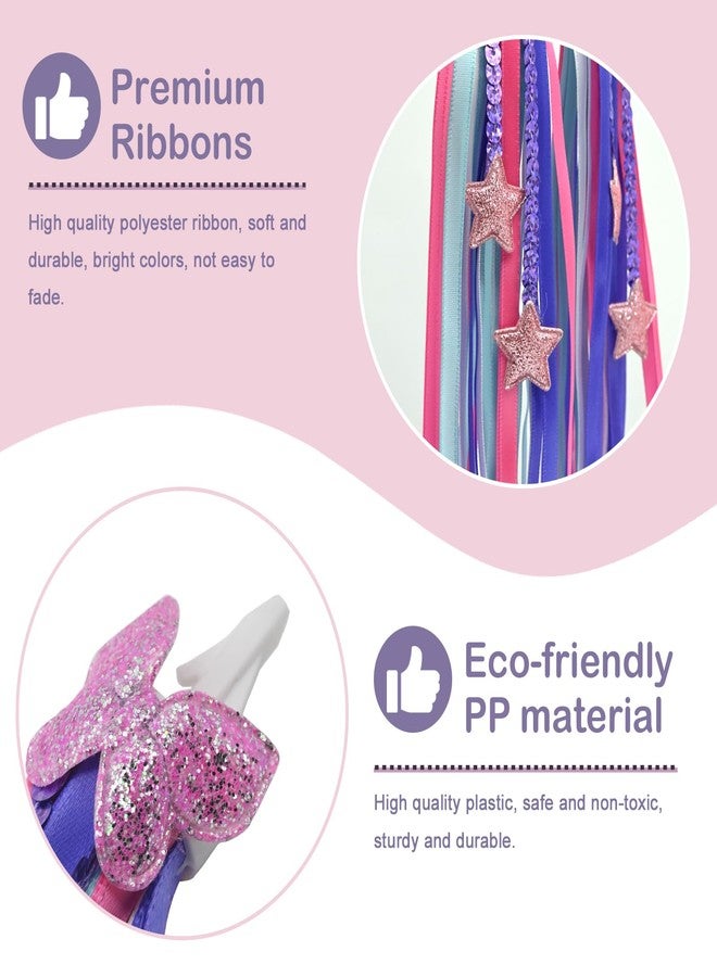 Vortika 1 Pair Bike Streamers, Kid's Bike Tassels, Bicycle Handlebar Streamers Colorful Ribbons, Bike Accessories for Girls Boys (Purple) - Image 3
