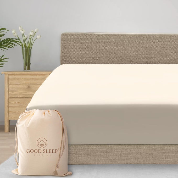 CAL KING FITTED SHEET ONLY 100 EGYPTIAN COTTON 800 THREAD COUNT CALIFORNIA KING FITTED SHEET DEEP POCKET 16 INCH SOFT BOTTOM SHEET LUXURY HOTEL STYLE FITTED BED SHEETS IVORY