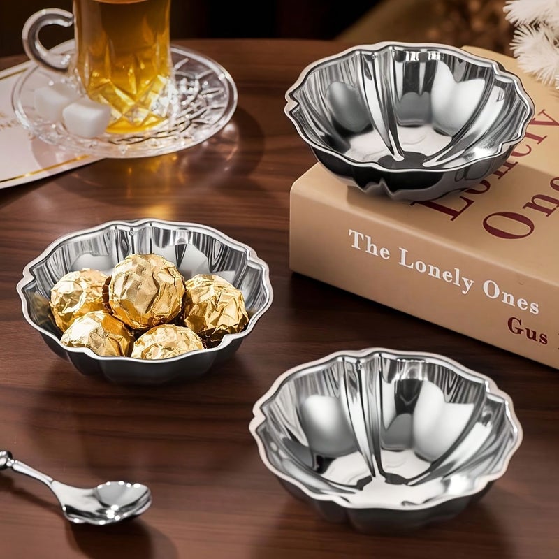1 Pcs Stainless Steel Dessert Cup Cute Bowl Candlestick Serving Tray For Home Hotel Restaurant Party - Image 2