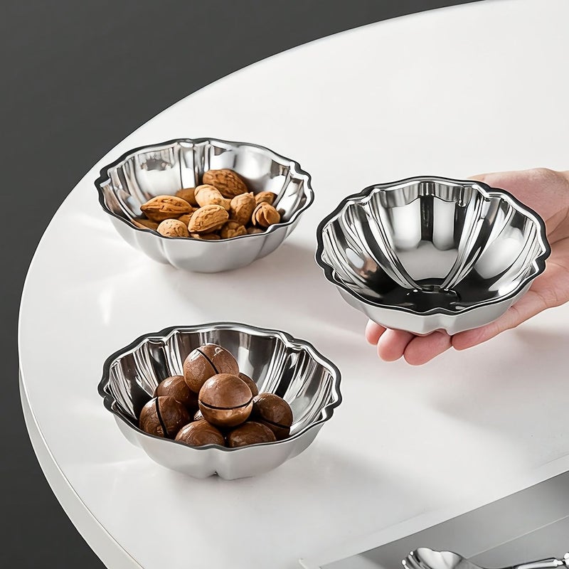1 Pcs Stainless Steel Dessert Cup Cute Bowl Candlestick Serving Tray For Home Hotel Restaurant Party - Image 1