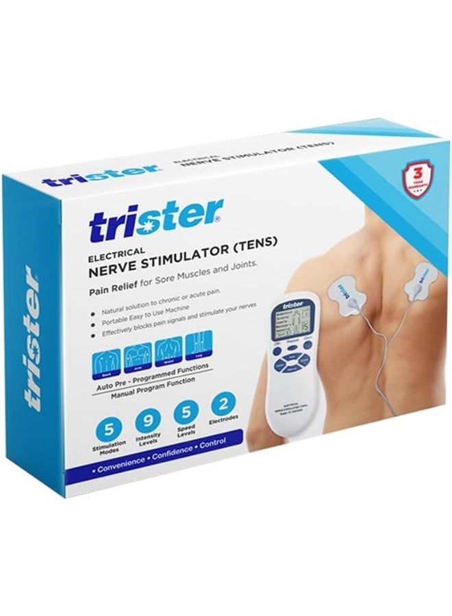 trister Electrical Nerve Stimulator (TENS) | Pain Relief For Sore Muscles & Joints | 5 Stimulation Modes, 9 Intensity Levels, Easy-to-Use, (TS‑700TENS) - Image 1