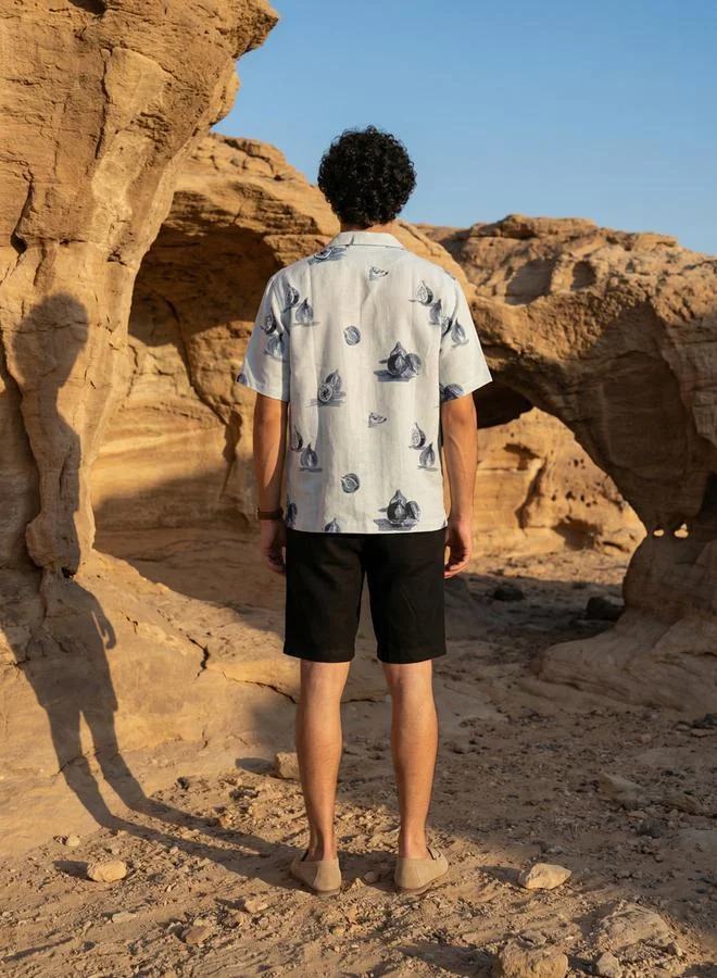 Truloom Blue Men Relaxed Printed Casual Shirt for Men | Best Price UAE