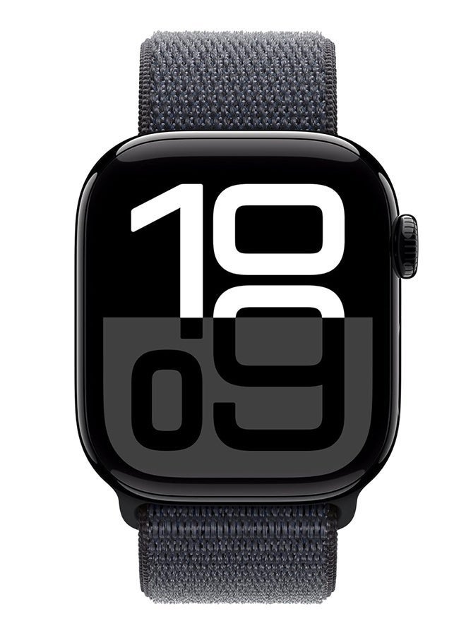 إتش إل تيك سوار رياضي من النايلون متوافق مع ساعة Apple Watch مقاس 42 مم/44 مم/45 مم/46 مم/49 مم - حزام قابل للتعديل وجيد التهوية لساعة iWatch Ultra 2/SE/Series 10/9/8/7، سوار بديل خفيف الوزن ومقاوم للعرق للرجال والنساء (حبر) - Image 2