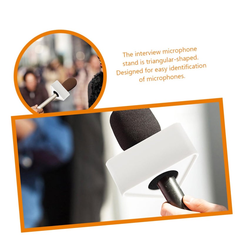 4 Pack Triangular Microphone Flags for Interviews Conferences Easy to Carry Secure Fit - Image 3