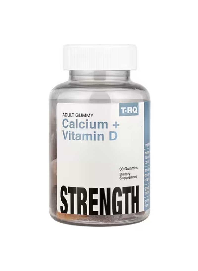 Adult Gummy, Calcium + Vitamin D, Strawberry, Orange, Cherry, 30 Gummies
