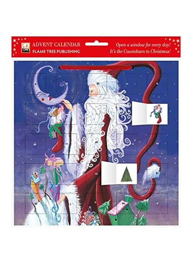 Santa And The Moon Advent Calendar With Stickers 