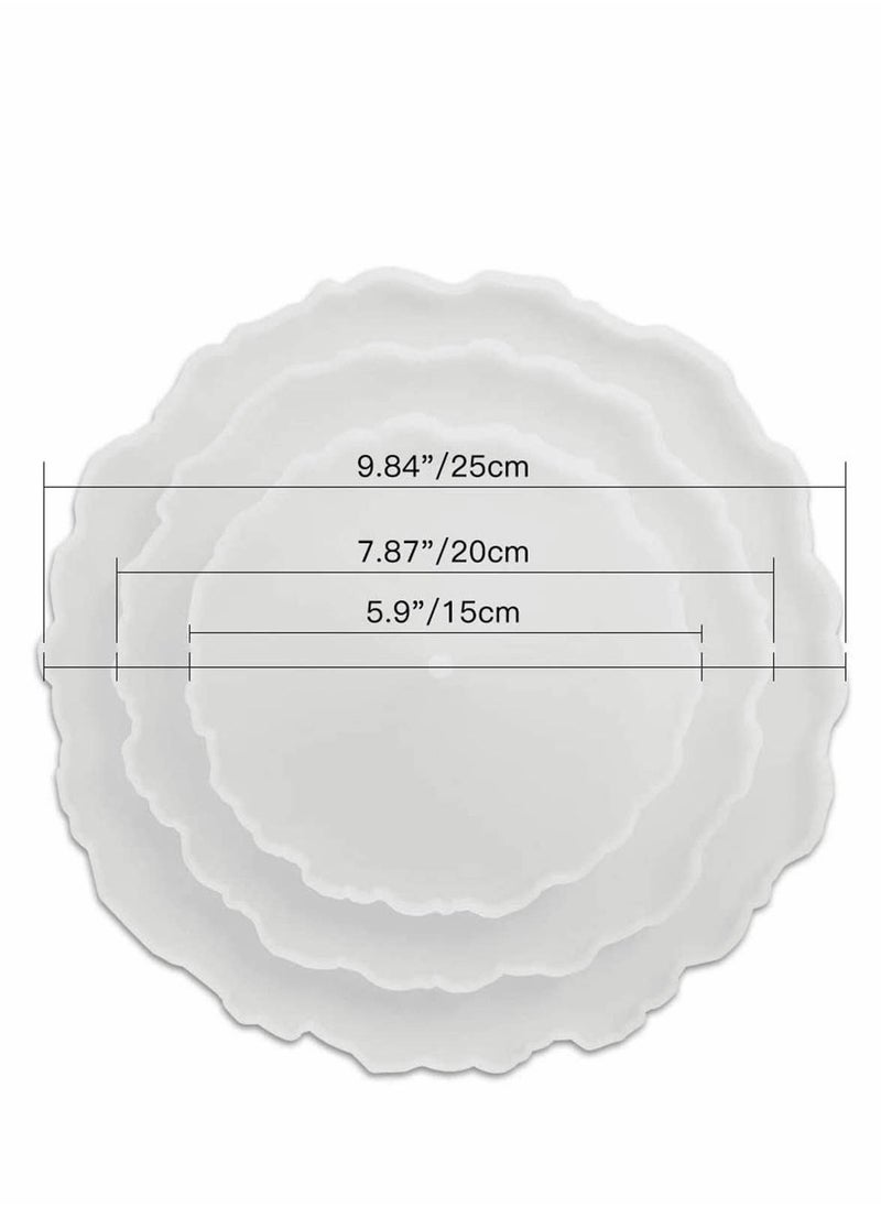 Y&D - 3 Tier Round Cake Stand Party Food Server Display Set Dessert Slate Serving White Porcelain with New Fittings (3 Stand) - Image 1