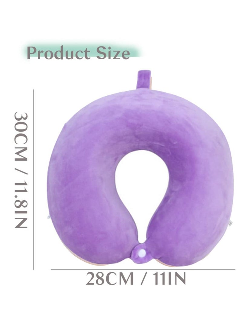 SOLARAE Travel Pillow Airplane Neck Pillow for Traveling 100% Pure Memory Foam U Shaped Neck Pillow Washable Super Lightweight Portable Headrest Great for Airplane Chair Car Home Office - Image 2