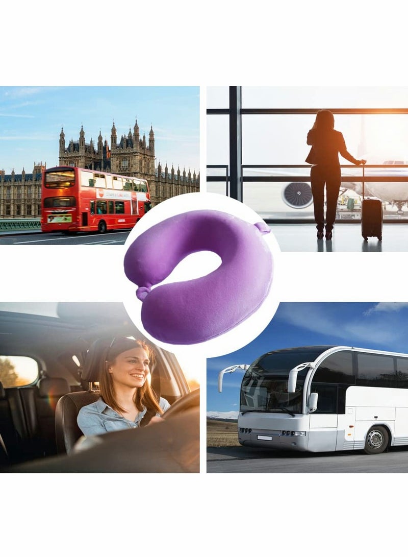 SOLARAE Travel Pillow Airplane Neck Pillow for Traveling 100% Pure Memory Foam U Shaped Neck Pillow Washable Super Lightweight Portable Headrest Great for Airplane Chair Car Home Office - Image 4