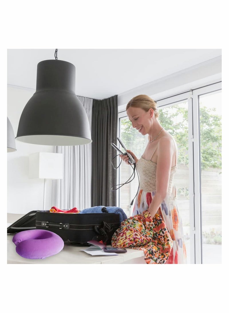 SOLARAE Travel Pillow Airplane Neck Pillow for Traveling 100% Pure Memory Foam U Shaped Neck Pillow Washable Super Lightweight Portable Headrest Great for Airplane Chair Car Home Office - Image 5