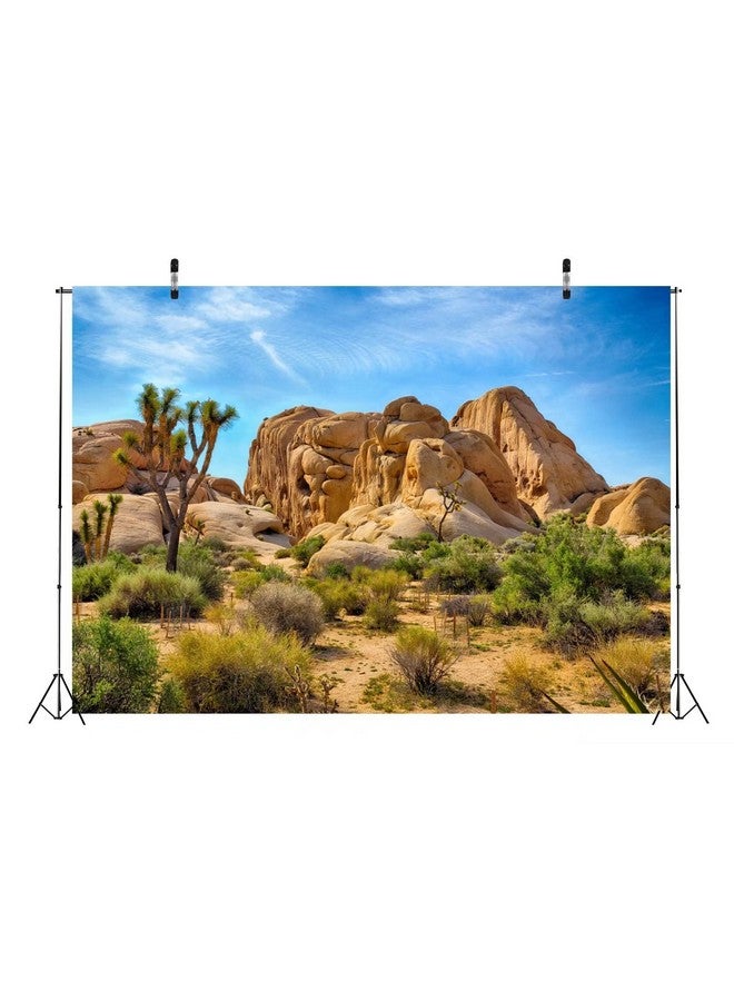 BELECO 5X3Ft Fabric Desert Backdrop Joshua Tree National Park Photography Backdrop Odd Trees Rocky Mountains Natural Scenery Holiday Background Hiking Camping Pictures Home Decor Photo Studio Props - Image 5