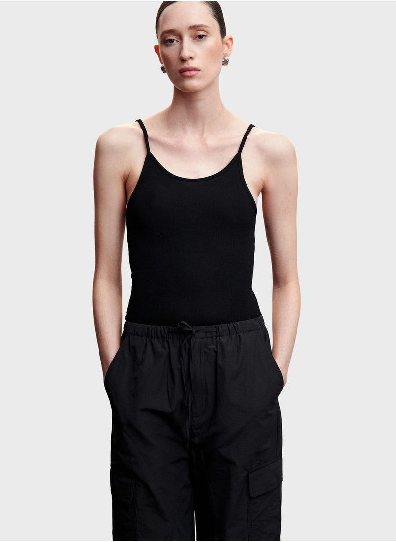 MANGO - Ribbed Knitted Top - Image 1