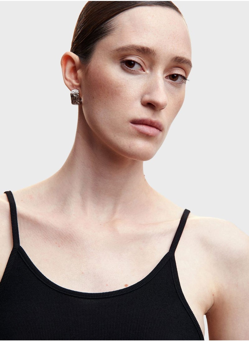 MANGO - Ribbed Knitted Top - Image 1