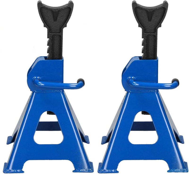 Generic Autofather Heavy Duty 3 Ton Axle Stands for Car Van 4x4 Caravan Garage Workshop Steel Robust Construction Support Lift 29-43cm, Pack of 2  - Image 1