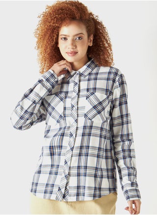 Checked Button Down Denim Shirt - pzsku/Z8DB7A168AA5A997B3102Z/45/_/1709228043/7d4cbbd4-af3c-4676-9938-b6b72784e21c