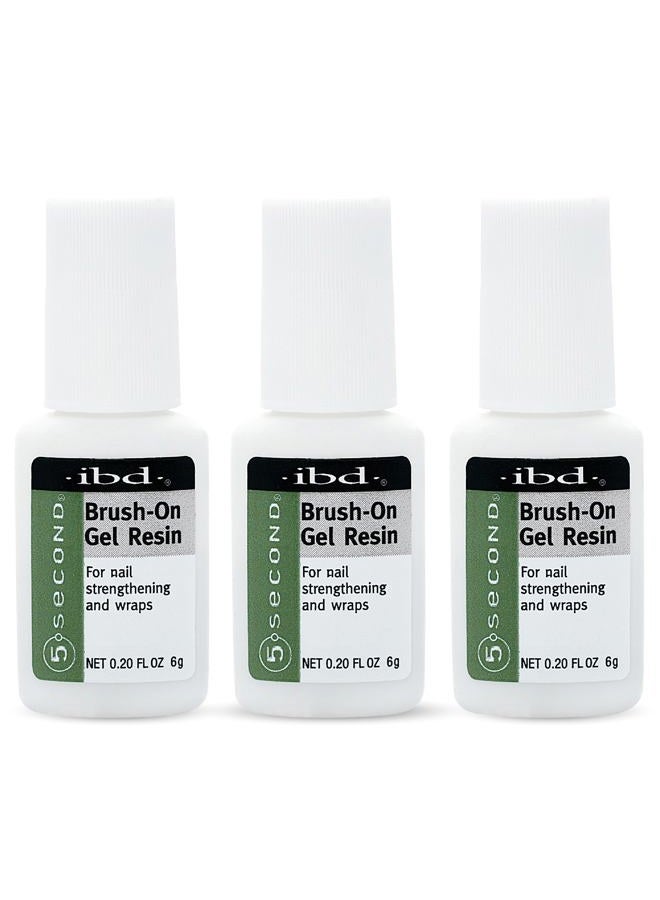 Ibd 5 Second Brush-On Gel Resin for Strengthening Natural Nails, Prevents ing and Splitting Nails 6 g, 3 Count - Image 1