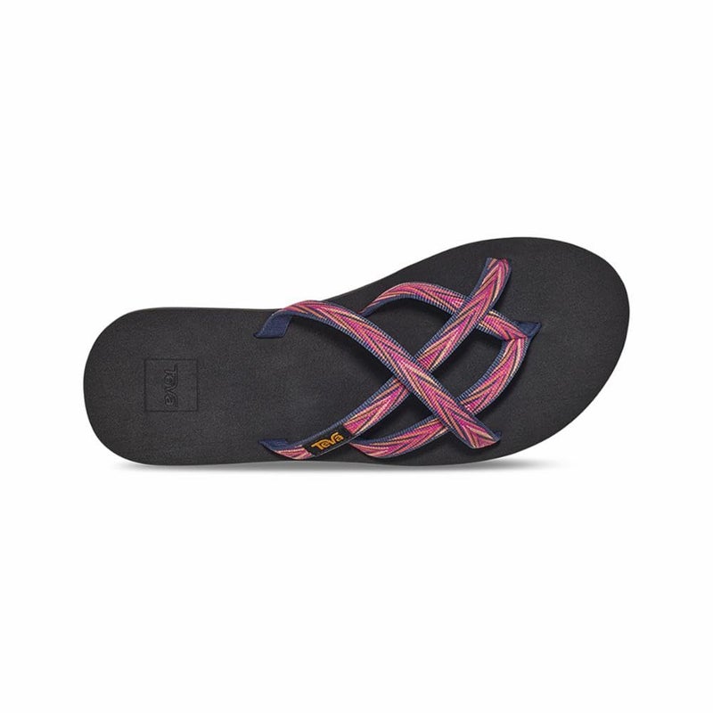 Teva Little Kid's Olowahu, Palms Indigo/Rose Violet, 12 M US - Image 4