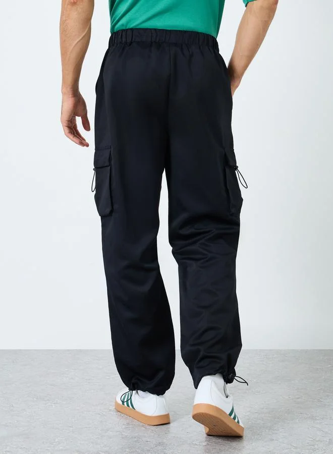 تايك تو Take Two Solid Wide Leg Cargo Pants