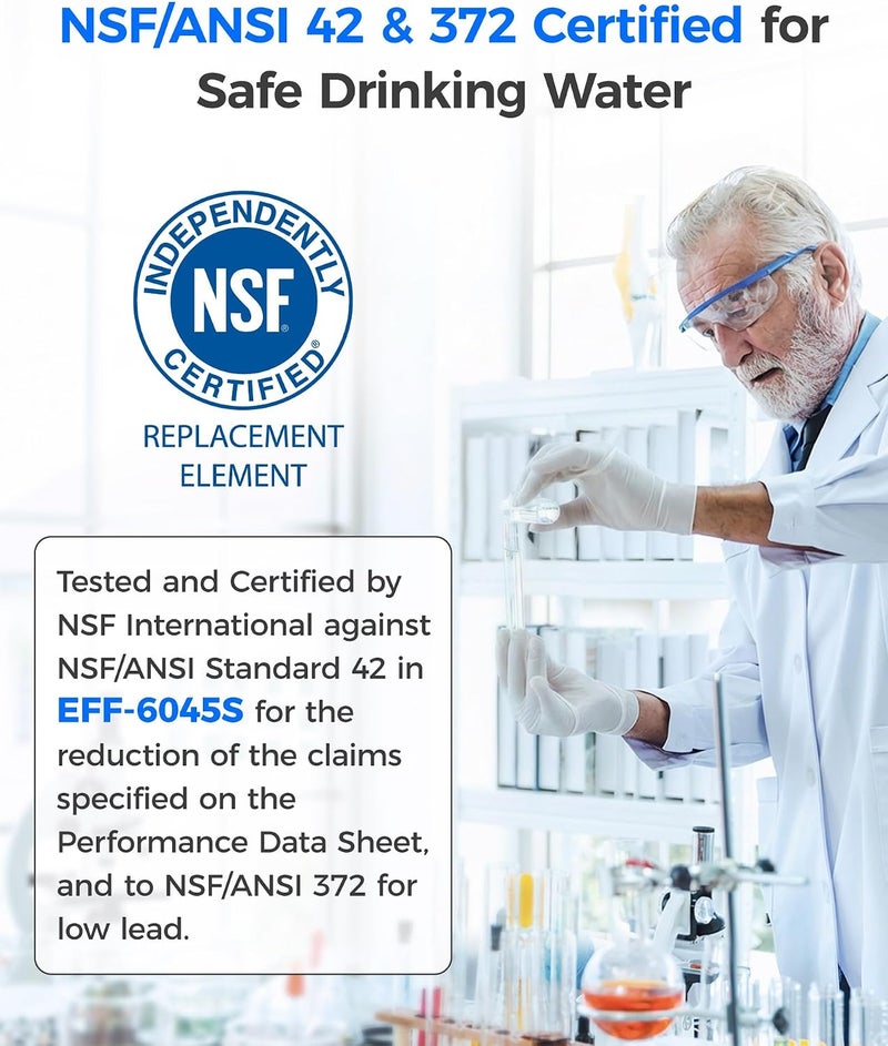 Waterdrop WD-F45 Replacement Water Filter for Samsung DA97-17376B, NSF Certified (2 Pack) - Image 5