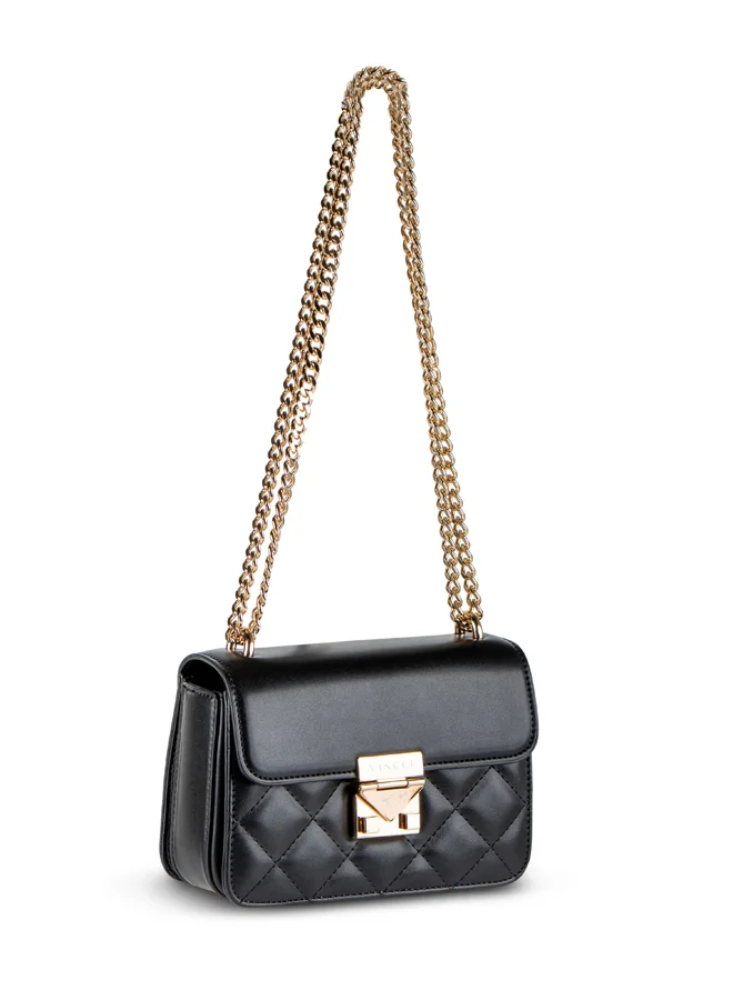 Vincci Women Quilted Shoulder Bag With Chain Strap