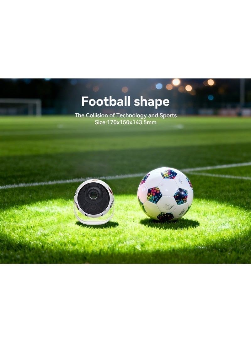 syta World Cup Themed Football LCD Projector, 200ANSI Brightness 3-Glass Lens, 4K Decoding & Wireless Screen Casting, Portable Android Projector for Home Movies Gaming, Outdoor Team Building Camping, Football Match Watching & Office Meeting - Image 3
