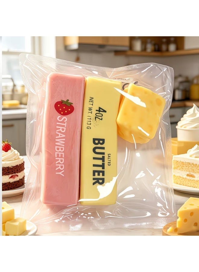 Bincoo Slow Rising Dumpling Squishy Butter Squeeze Toy Cheese Slow Rebound Sensory Stress Relief Squishies Soft & Stretchy Fidget Toys for Anxiety Relief Party Favors 3 Pcs(Dumpling Squishy Butter) - Image 2