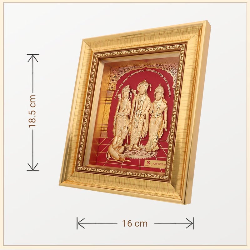 KUNDAN KUNDAN 24k Gold Foiled Handmade Ram Darbar Frame S2 16 185cm  - Image 3