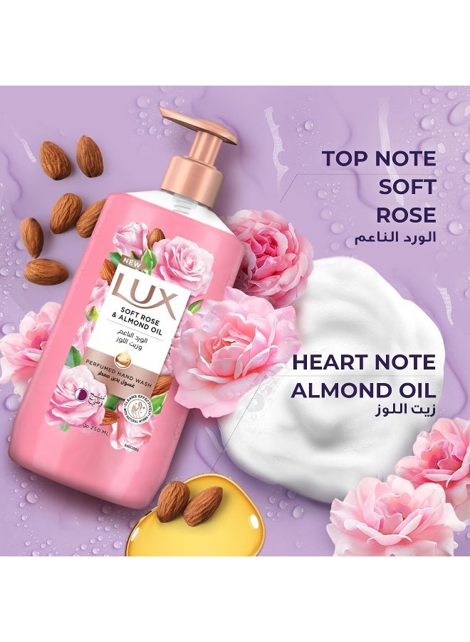 LUX Perfumed Liquid Hand Wash, Soft Rose, with Almond Oil & Glycerin, for Fragrant, Soft and Clean Hands, 1000ml x 2 - Image 3