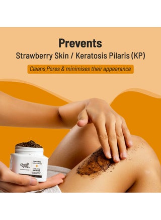 Exfoliating Body Scrub For Removing Tan & Dead Skin Cells | Rough & Bumpy Skin, Tanned & Pigmented Skin | For Smooth, Soft & Bright Skin | Natural AHAs | Coffee | For Men & Women | 75 - view 4