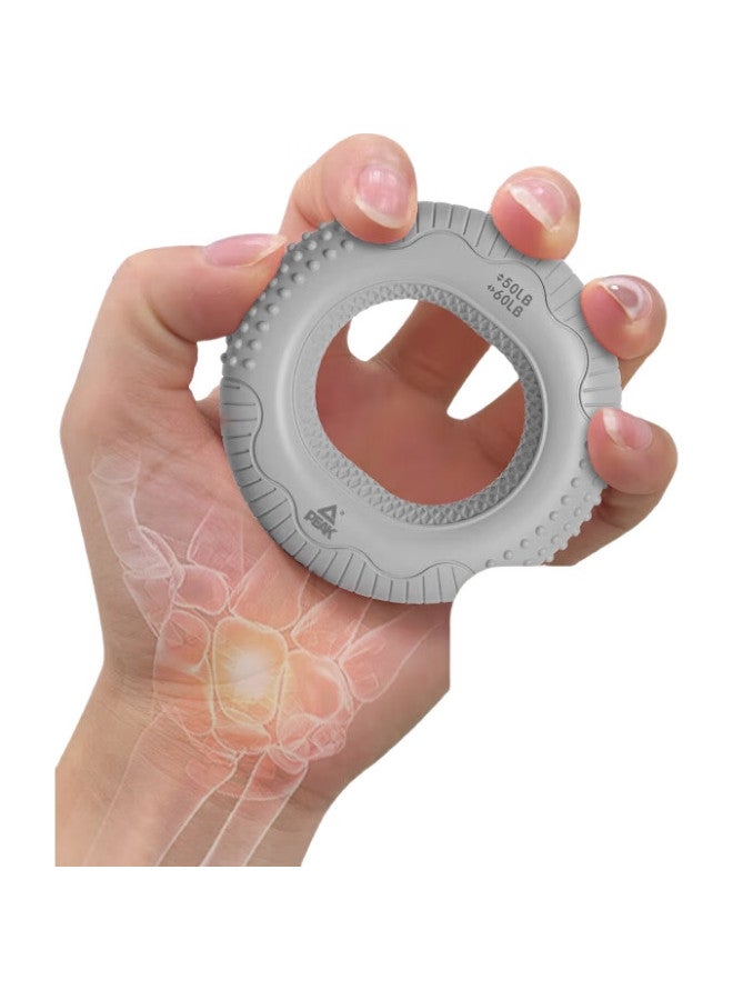 PEAK Silicone Hand Grip Strengthener Finger Rehabilitation Training Hand Strength Fitness Forearm Exercise For Men And Women, Portable, Blue - Image 3