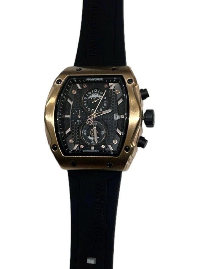 NAVIFORCE New NAVIFORCE NF8059 Men Watch Sport Luxury Chronograph, Wristwatch Silicone Strap Quartz Clock - Image 1
