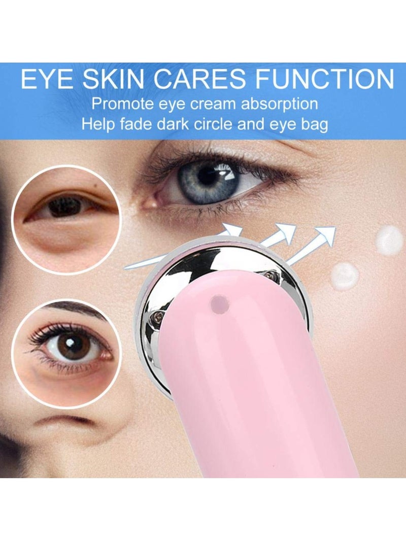 Facial Beauty Instrument, Face Skin Cleansing Rejuvenation Machine, Beauty Machine Face Lifting Instrument, Anti-Wrinkle Skin Care and Promoting Absorption of Cream, Pink