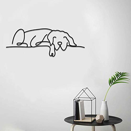 Matani Metal Dog Wall Decor | Minimalist Room & Living Room Wall Decor (Sleeping Labrador) - Image 3