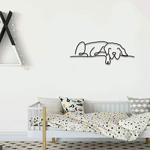 Matani Metal Dog Wall Decor | Minimalist Room & Living Room Wall Decor (Sleeping Labrador) - Image 5
