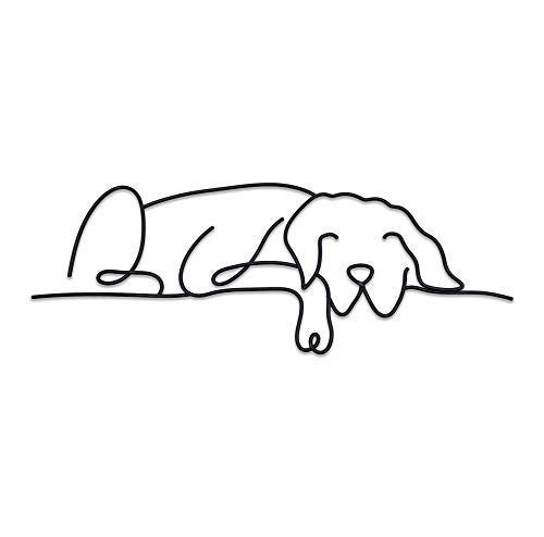 Matani Metal Dog Wall Decor | Minimalist Room & Living Room Wall Decor (Sleeping Labrador) - Image 2