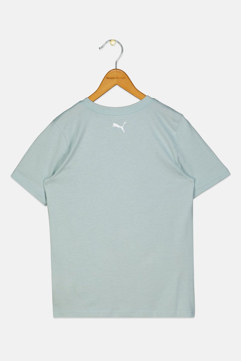 PUMA Kids Boy Sportswear Fit Short Sleeve Training T-Shirt, Mint Green - Image 2
