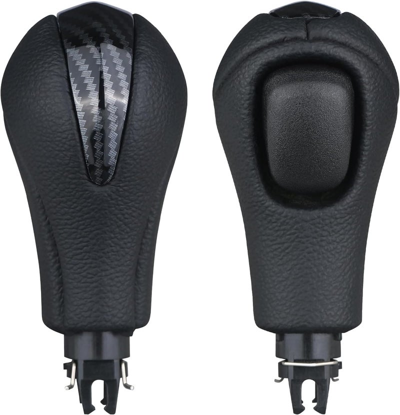 APPERFiT Gear Shift Knob for Automatic Transmission Gear Shifter 34910-JK03A 34910-1LA6C Compatible with Infiniti EX35 FX35 FX50 G25 G35 G37 Q60 QX50 QX56 QX70 Black & Carbon Fiber - Image 4