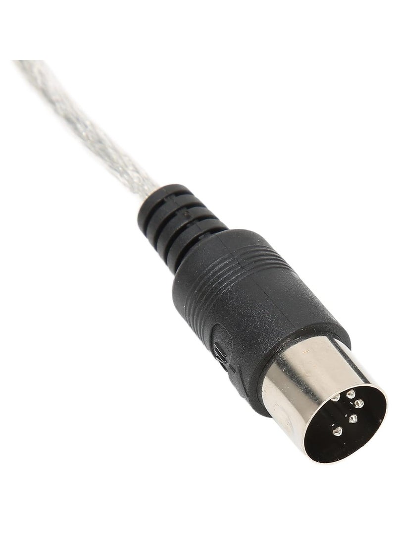 ماركة غير محددة محول كابل USB MIDI إلى محول لوحة مفاتيح الموسيقى للكمبيوتر الشخصي كابل محول واجهة USB إلى لوحة مفاتيح الكمبيوتر الشخصي MIDI  - Image 5